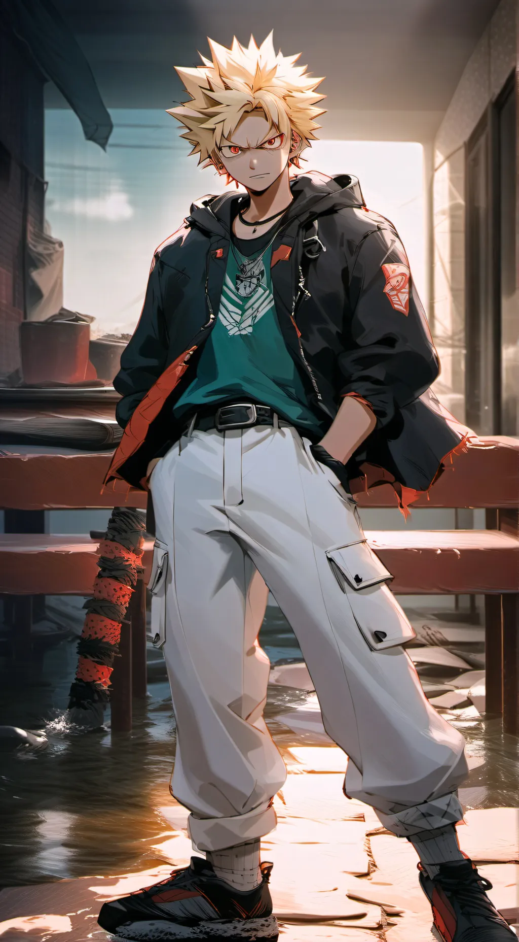 ai character: Bakugo  background