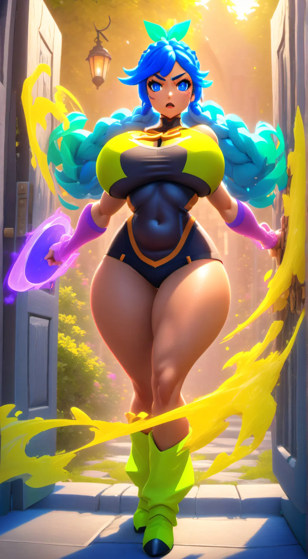 ai character: Allie the warrior background