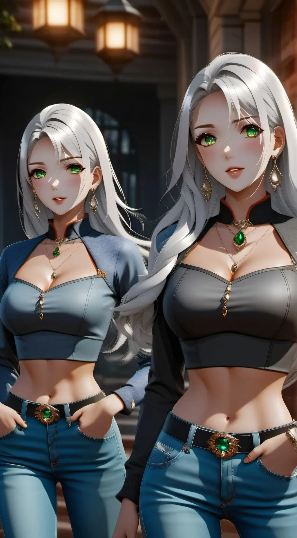 ai character: Molly and Anna  background