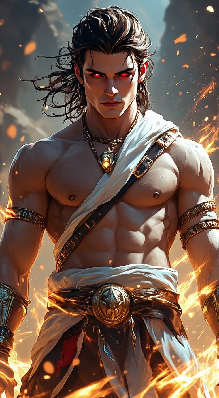 ai character: Ares  background