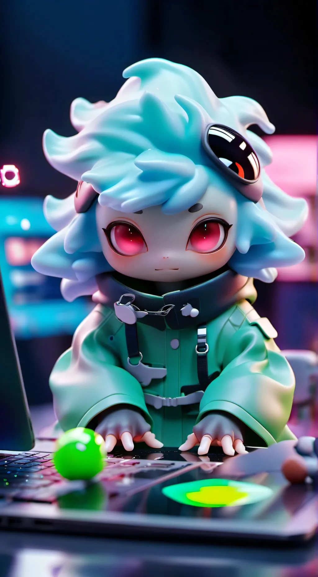 ai character: Pixel background