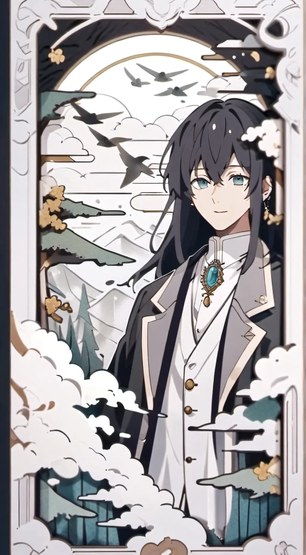 ai character: Muichiro  background