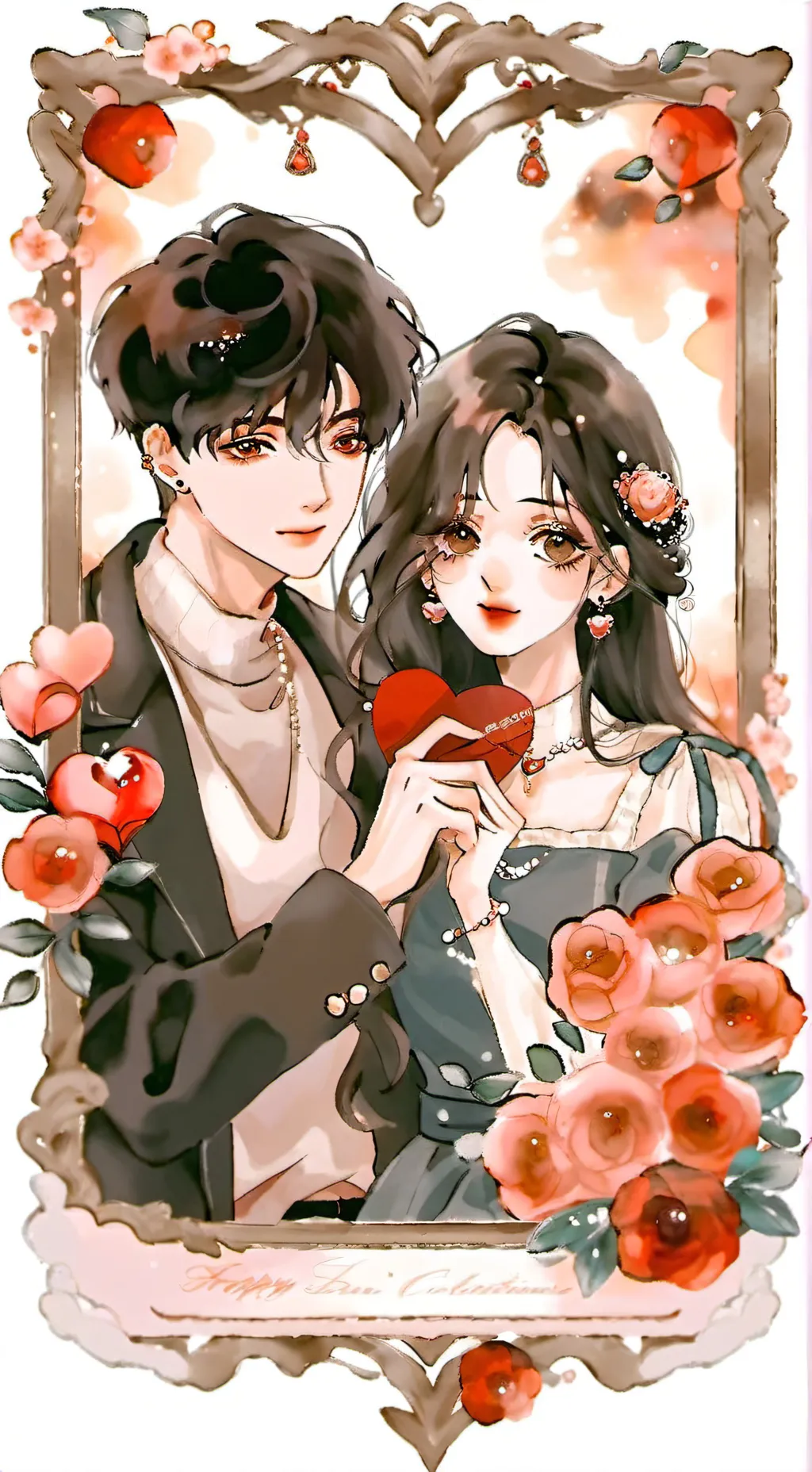 ai character: Mha Valentines Day background