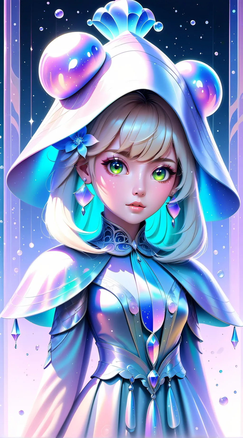 ai character: peach background