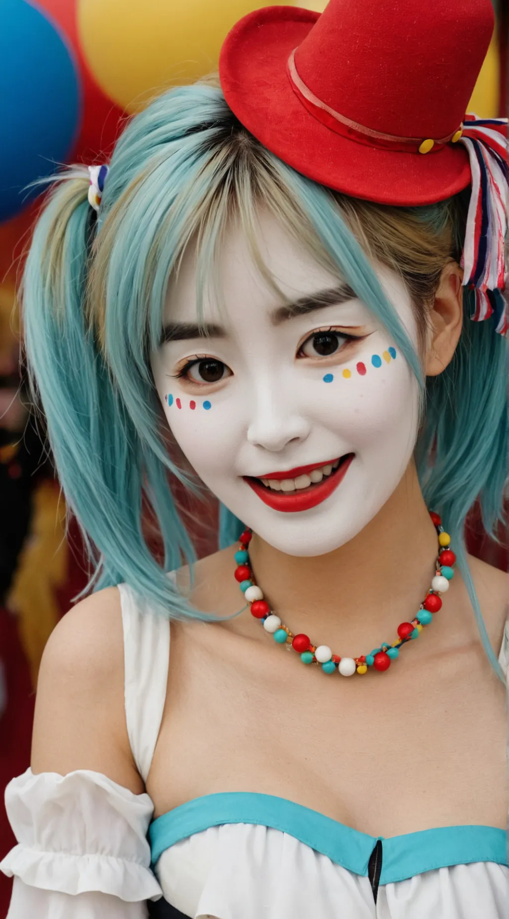 ai character: miku the clown  background