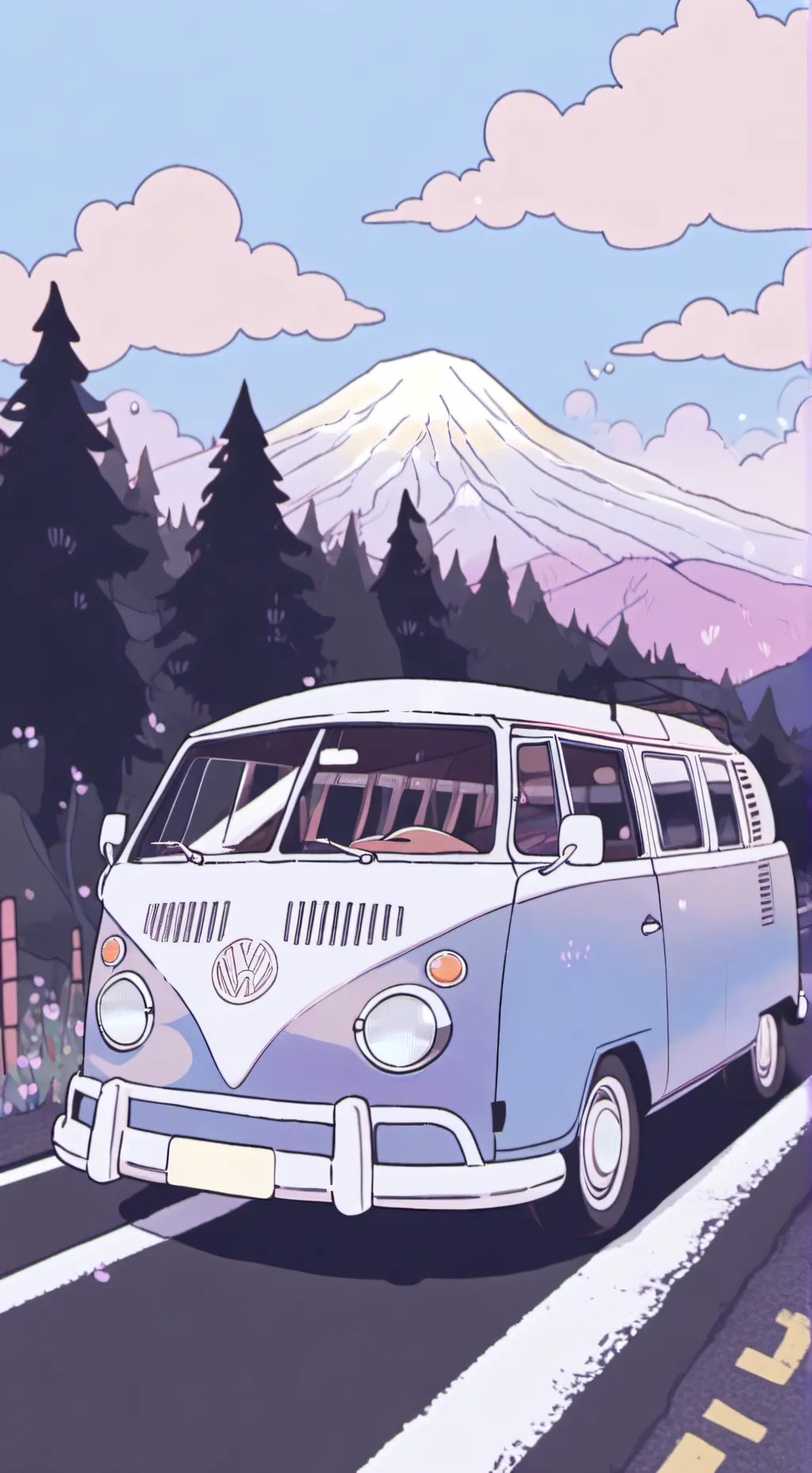 ai character: JJK Road Trip background