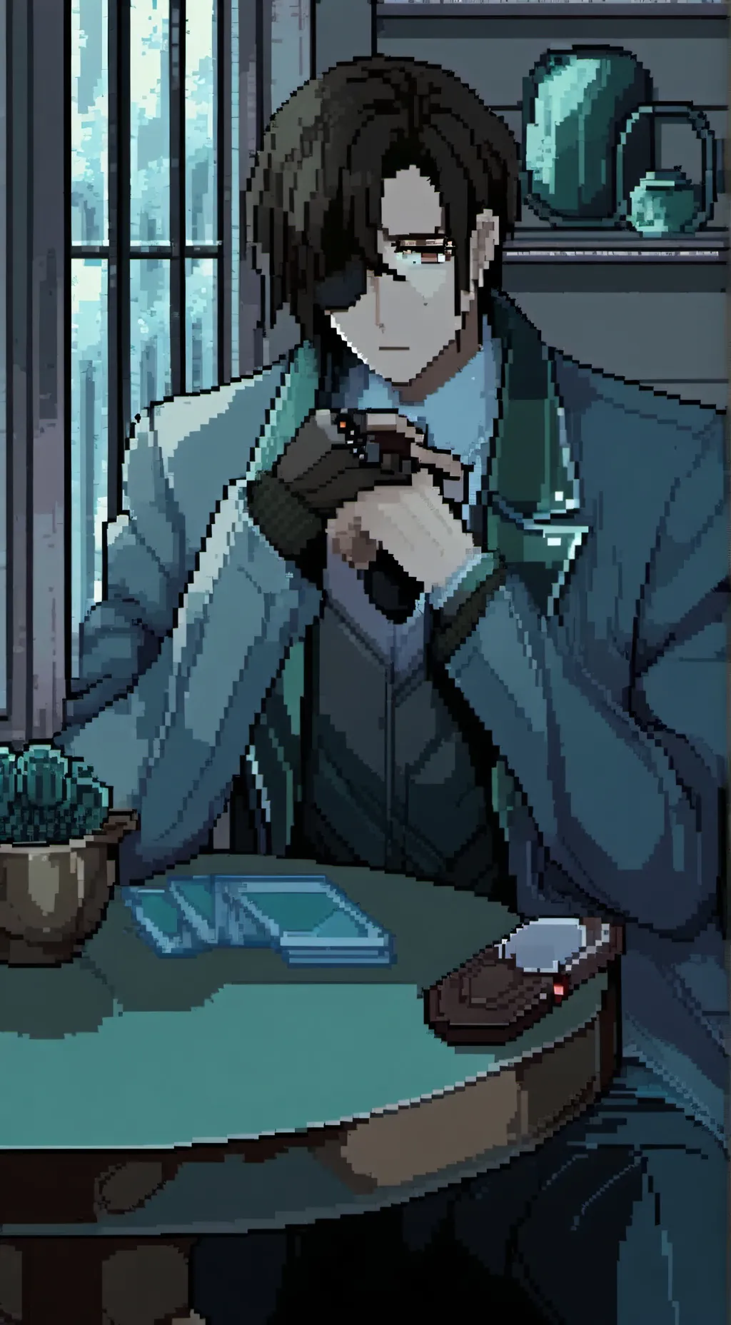 ai character: Russian roulette background