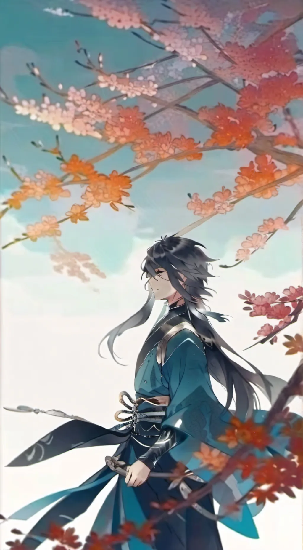 ai character: GIYUSHINO 💜💙 background