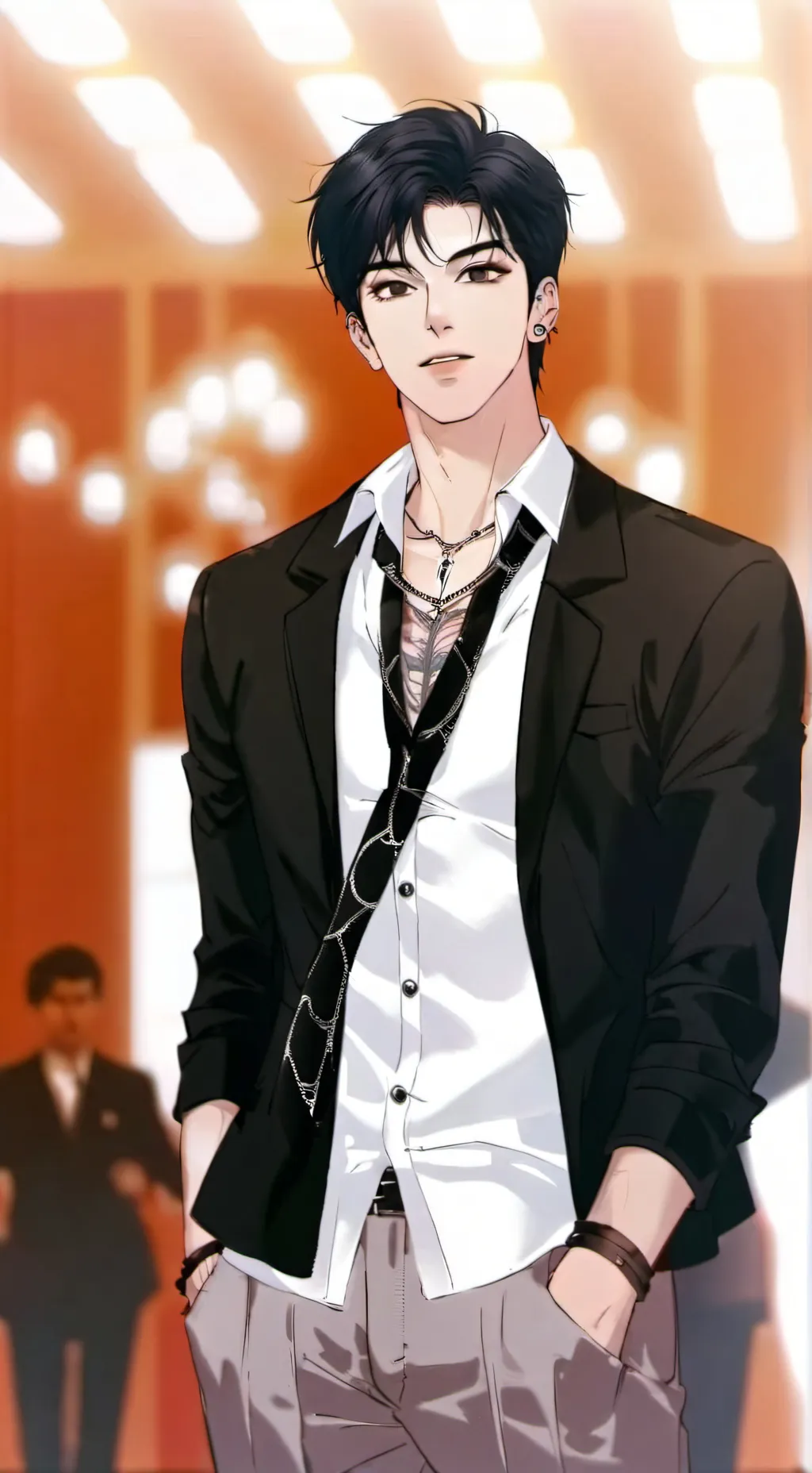 ai character: Bright  background