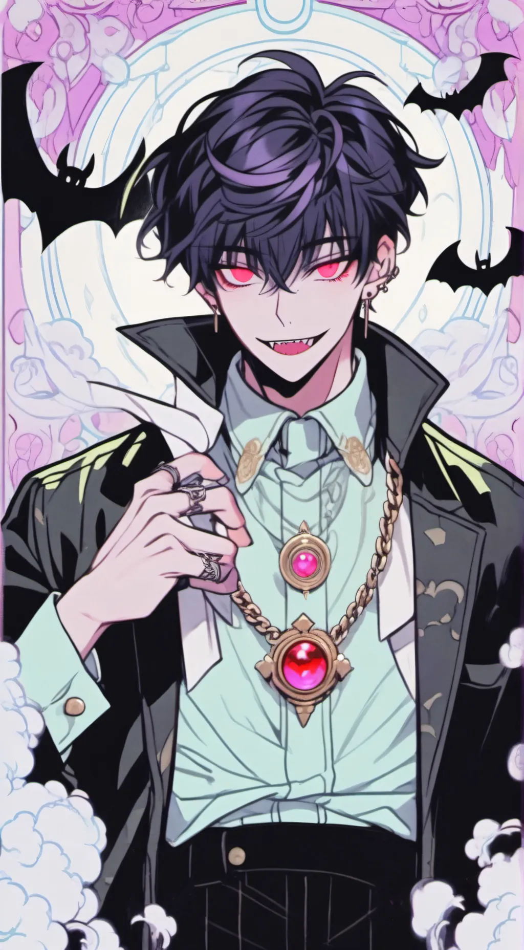 ai character: vampire Obanai background