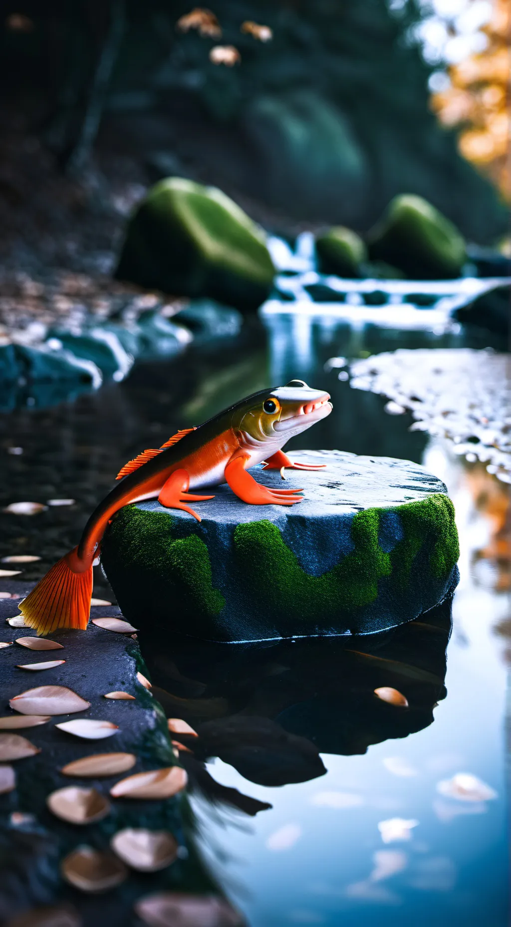 ai character: cute frog background