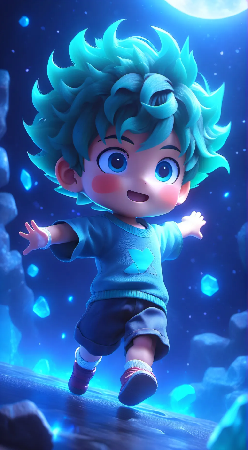 ai character: Baby Izuku  background