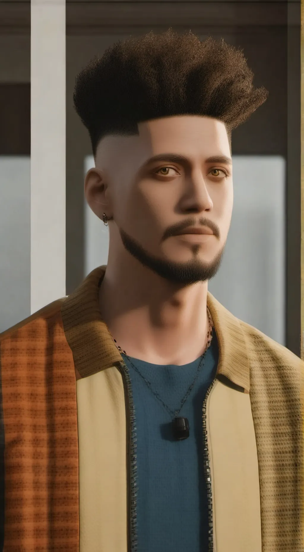 ai character: low taper fade background