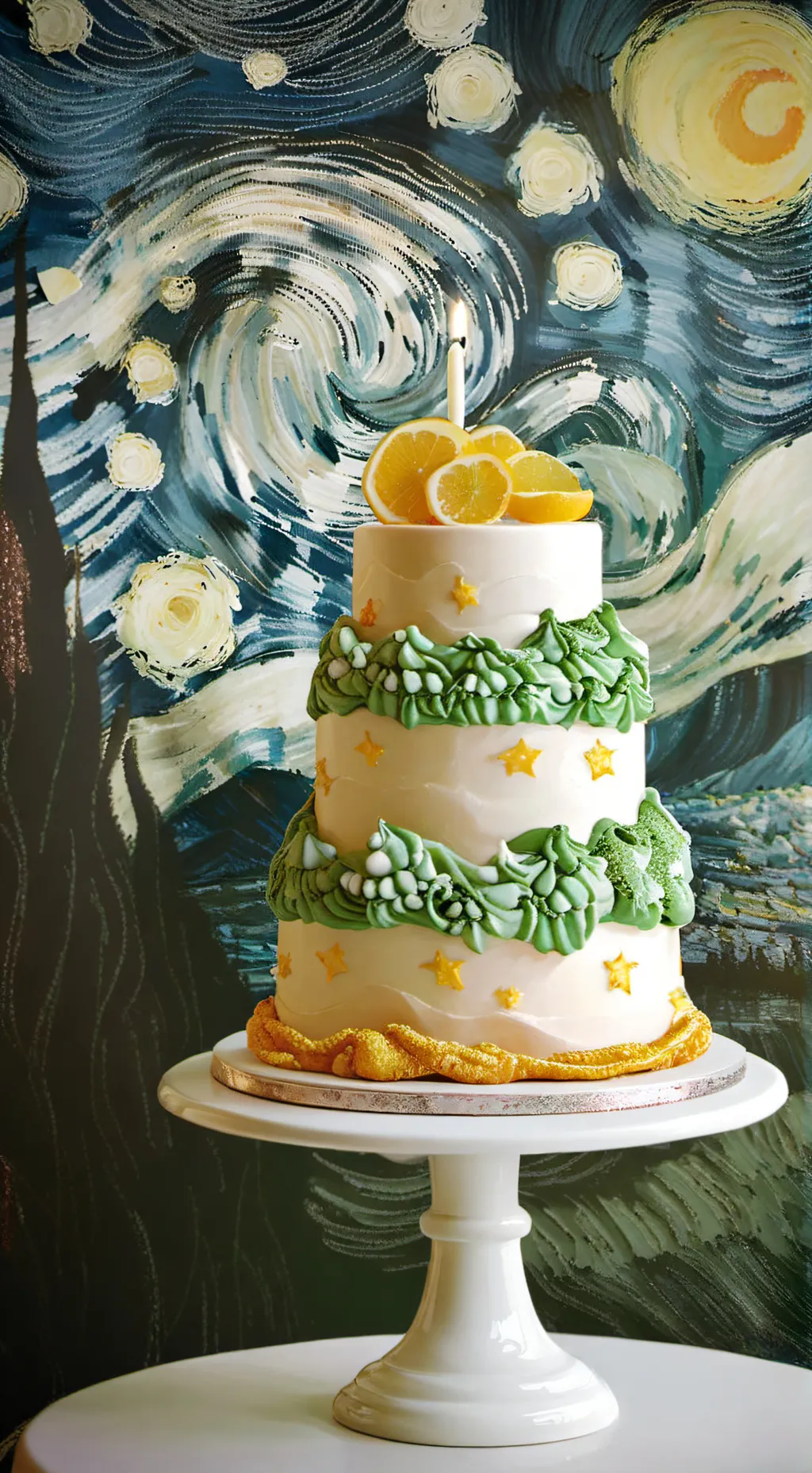 ai character: cake background