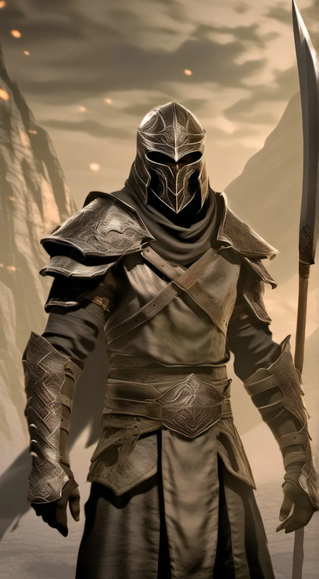 ai character: the ebony warrior  background