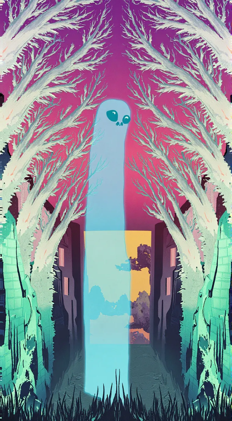 ai character: DS horror😱😱 background