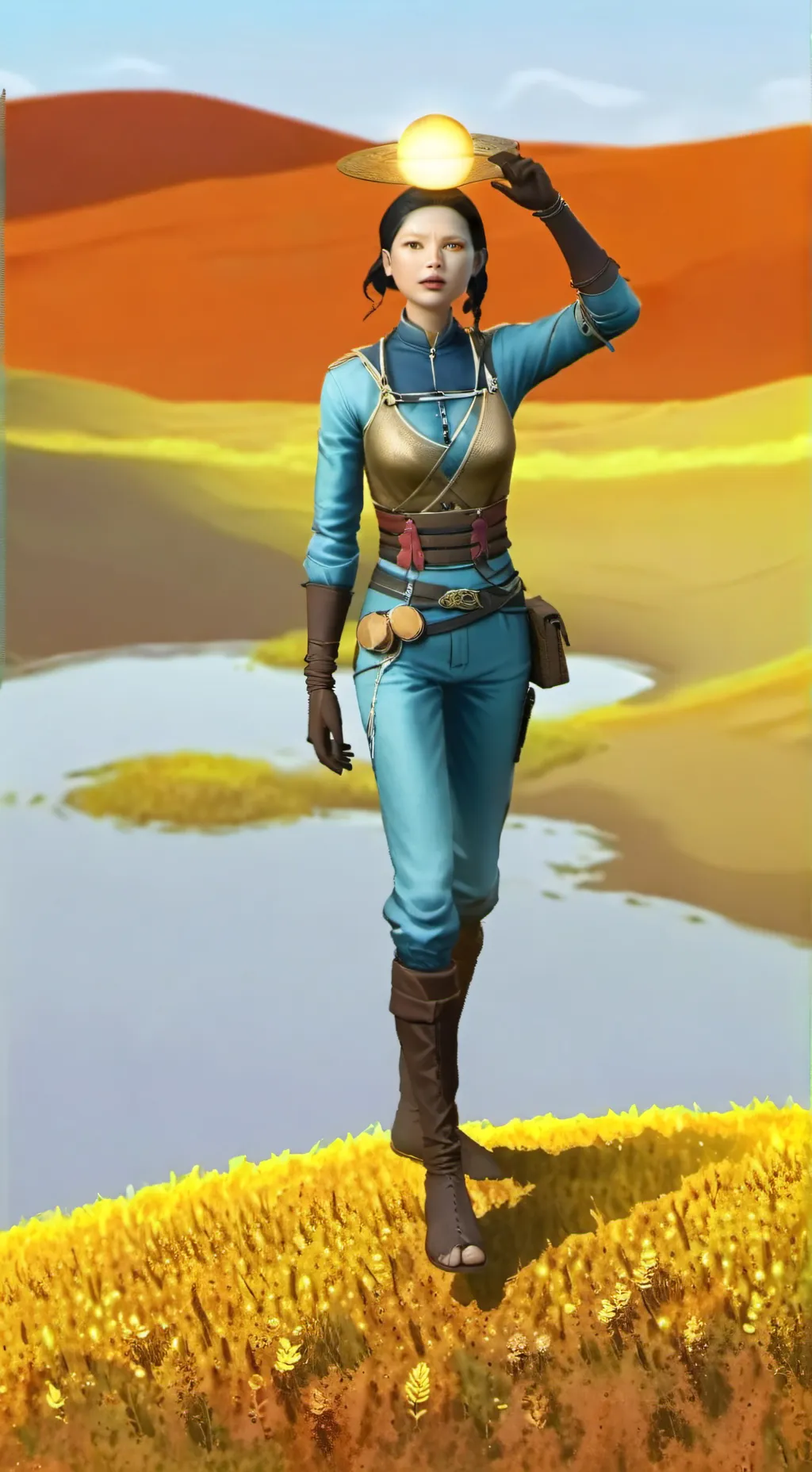 ai character: squid Game doll background