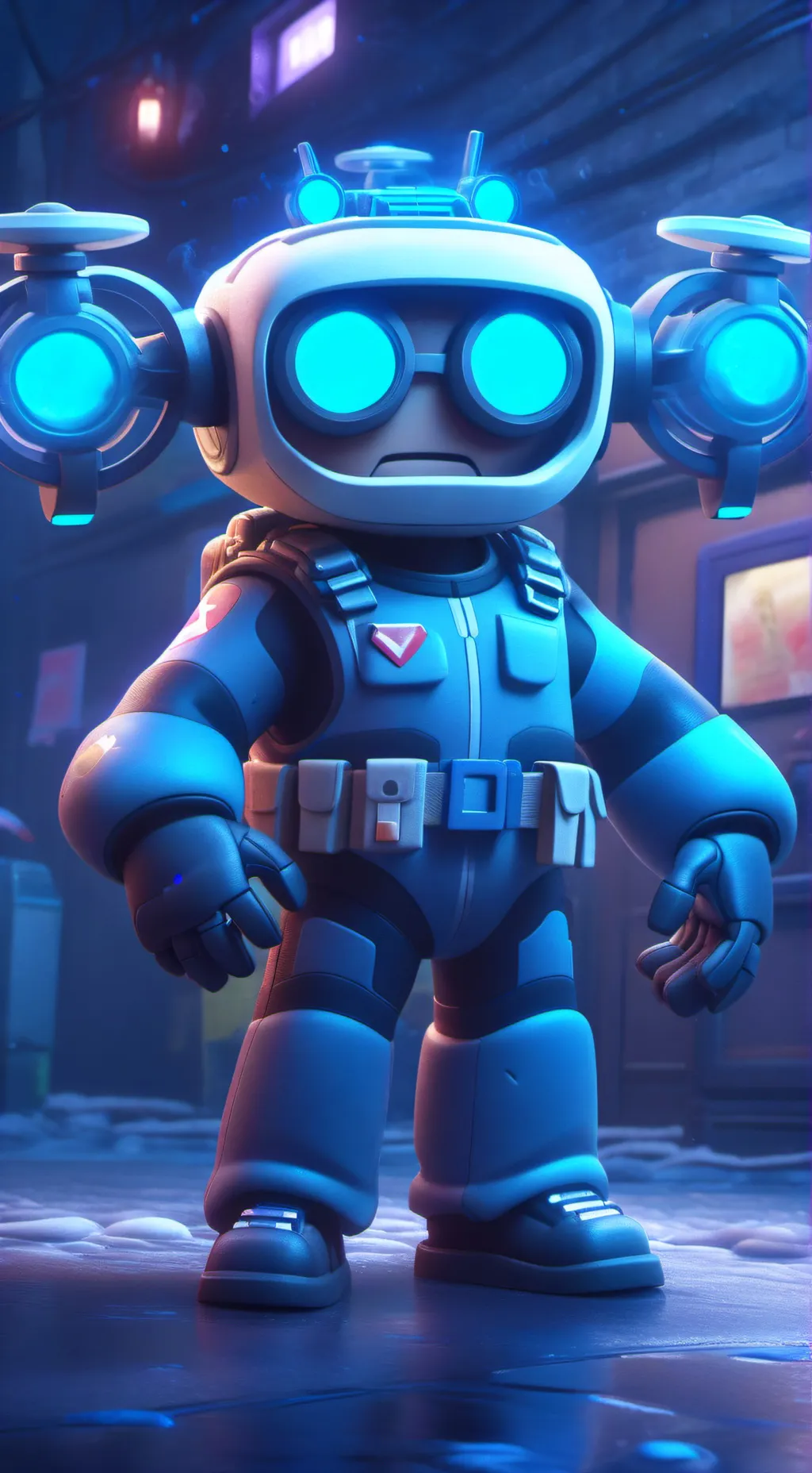 ai character: Uzi gf background