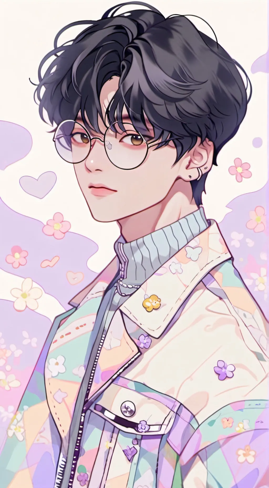 ai character: kim taehyung 💜😡 background