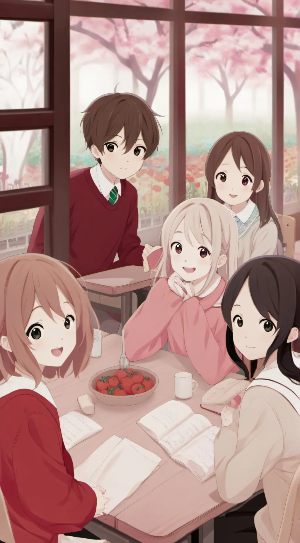 ai character: scuola ragazze 💗 background