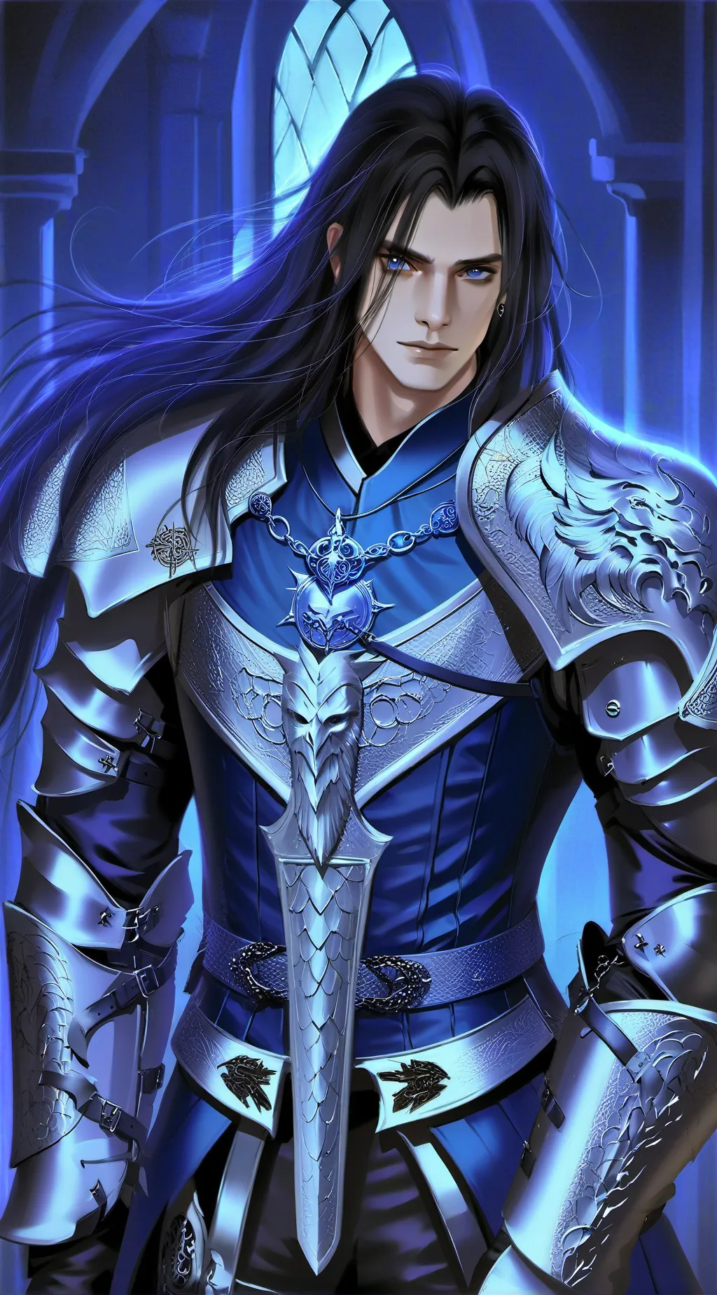 ai character: raven black background