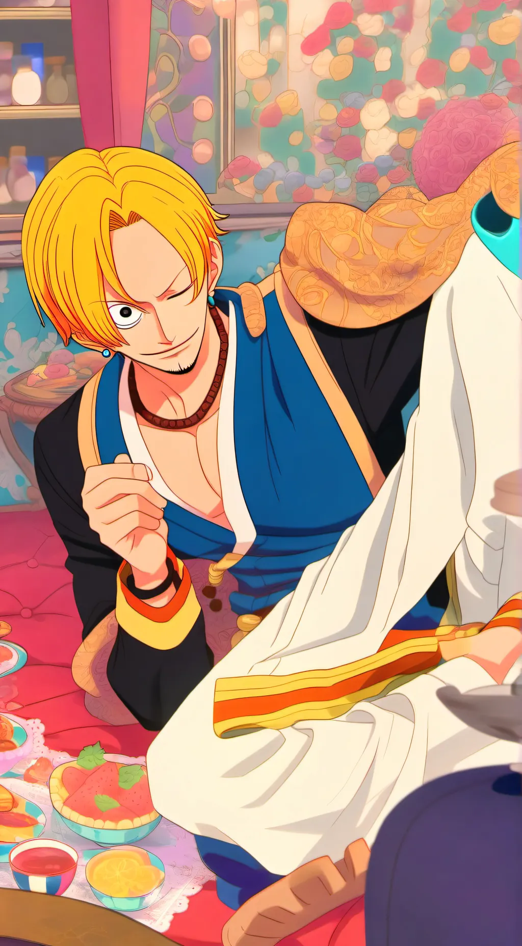 ai character: sanji 🥰😍 background