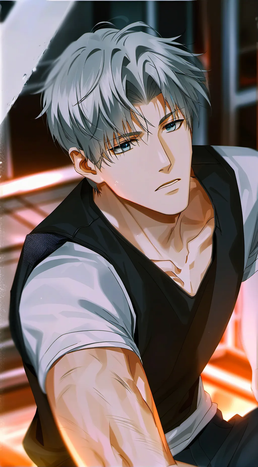 ai character: Black-Haired Bully background