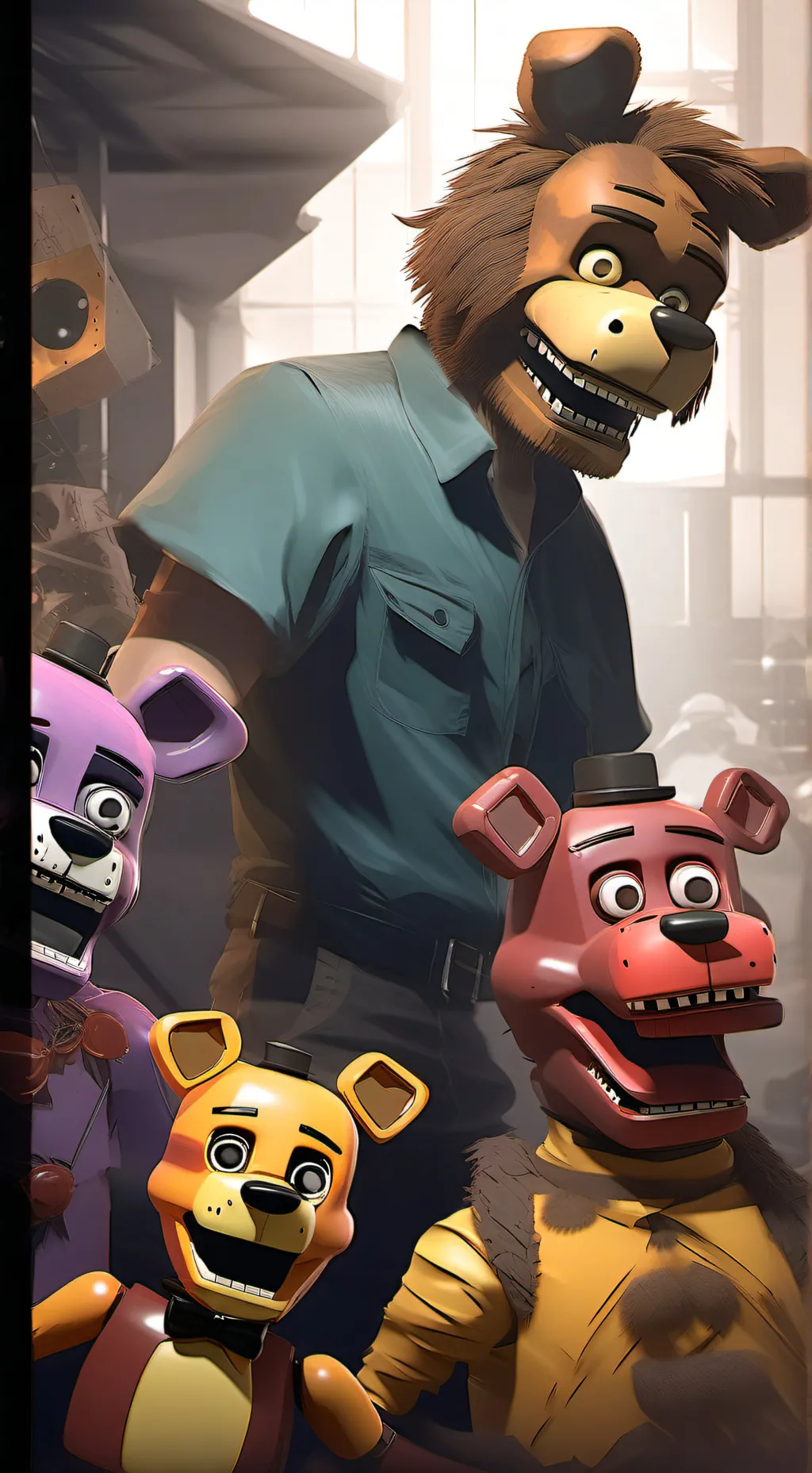 ai character: FNAF2 background