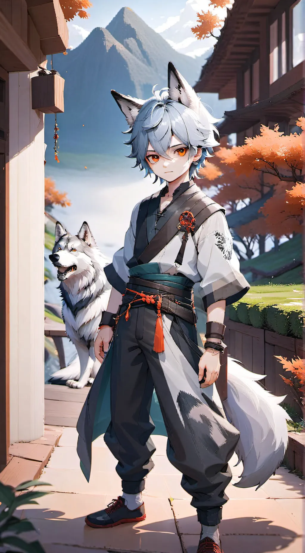 ai character: Leon  background