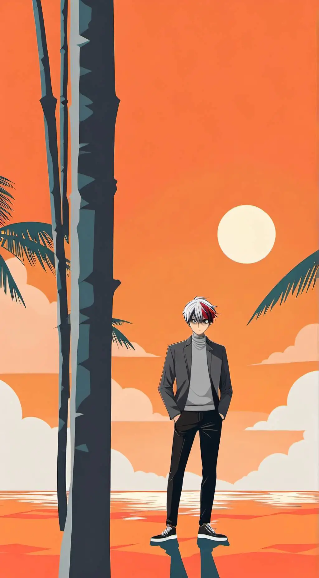 ai character: shoto todoroki  background