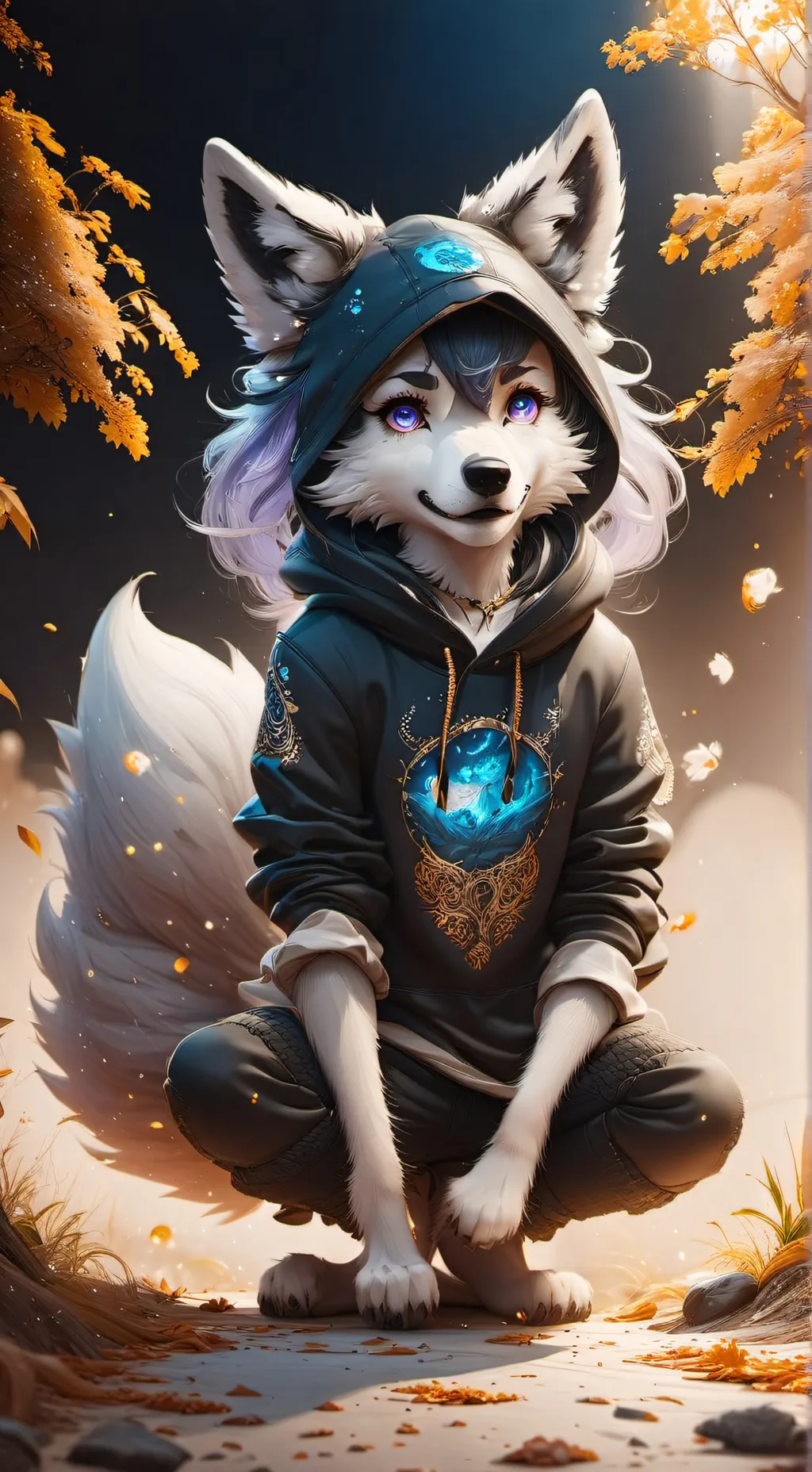ai character: furry background