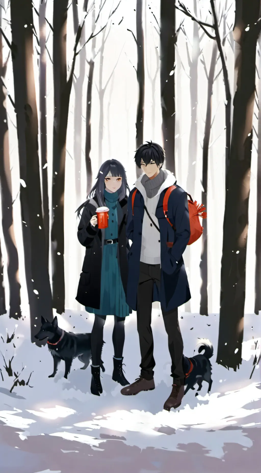 ai character: Mha propose snow background