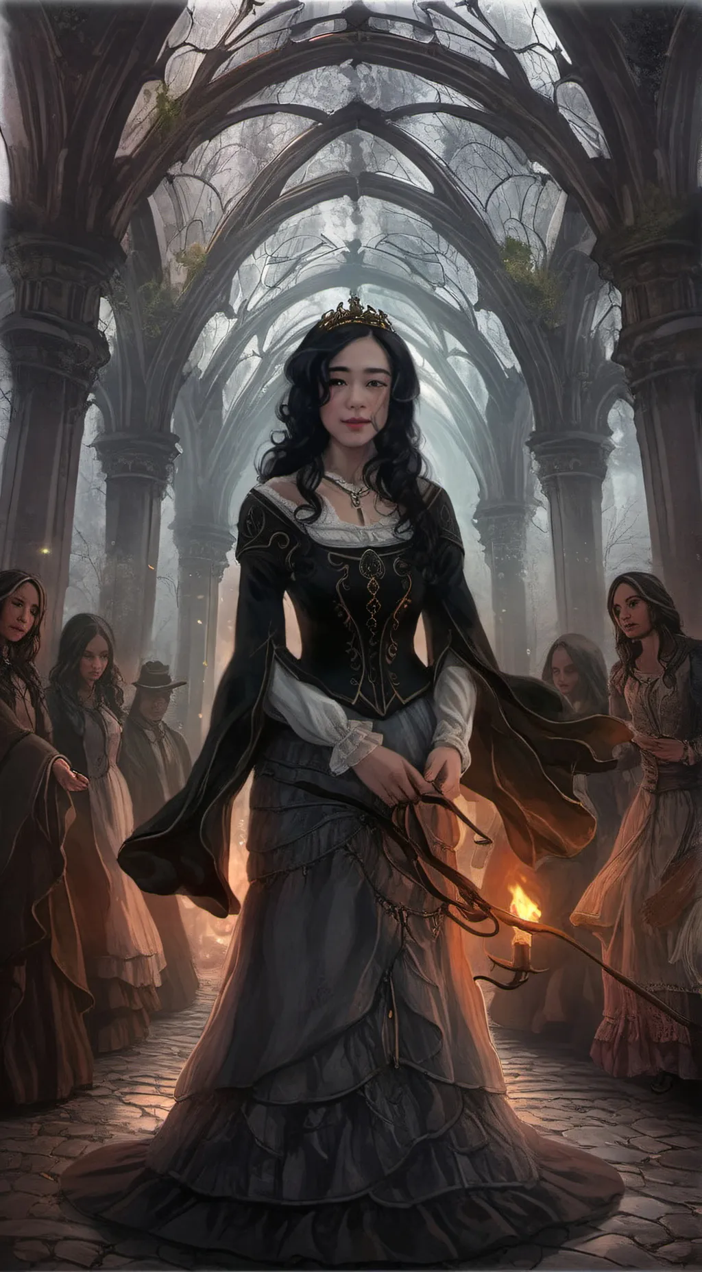 ai character: 👑🖤-Xenia-🖤👑 background