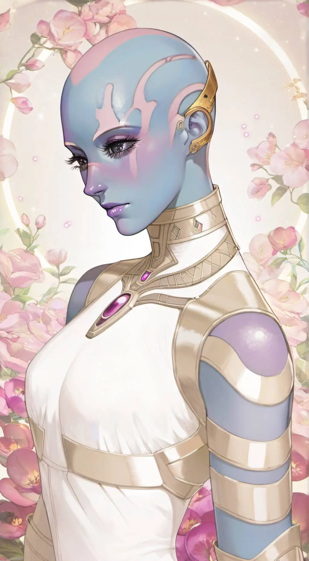 ai character: Nebula background