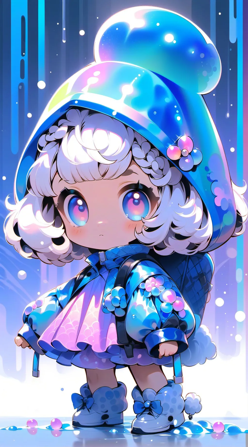 ai character: bubblegum the dog background