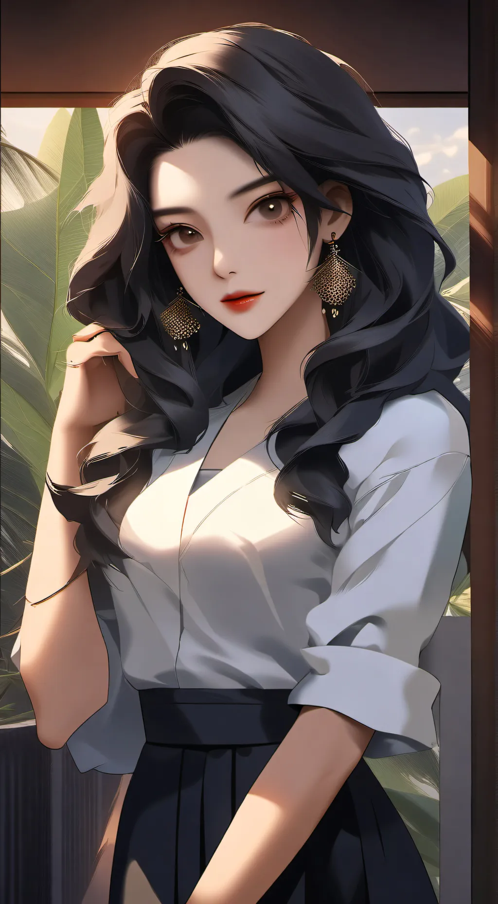 ai character: campamento con ma background