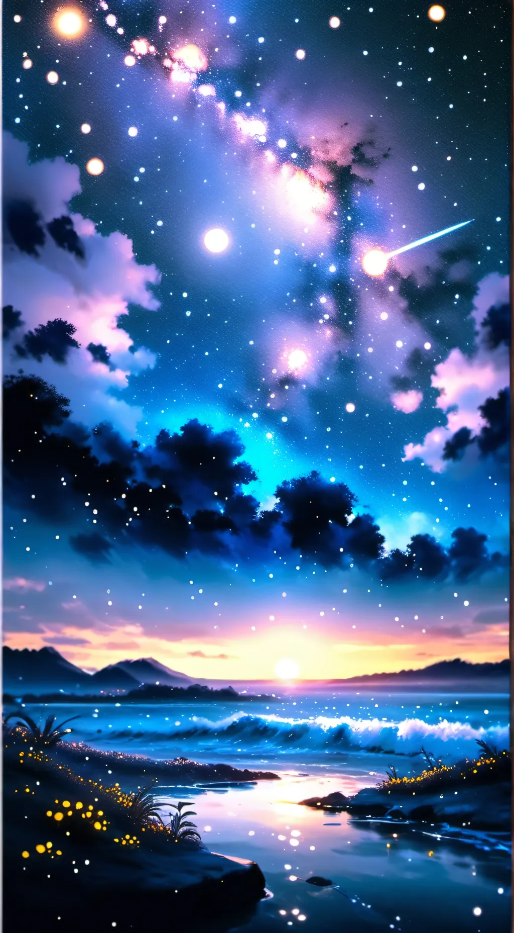 ai character: 🌌  background