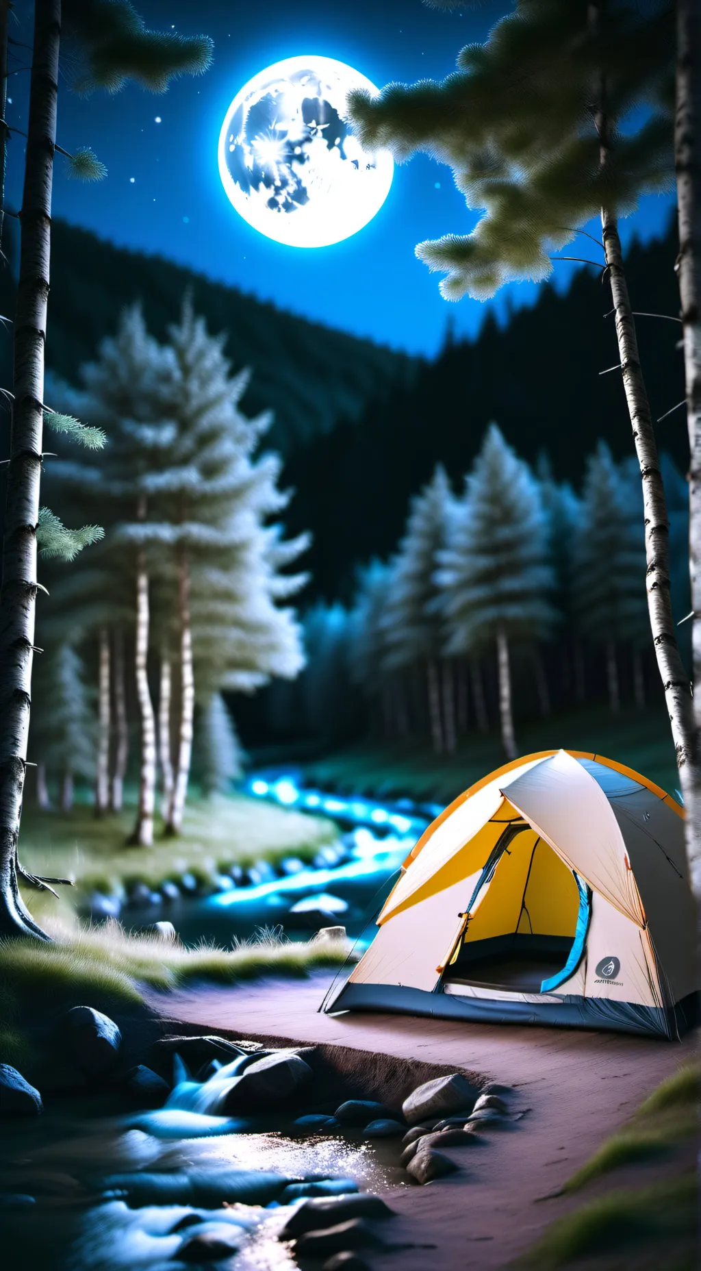 ai character: MM2 camping trip background