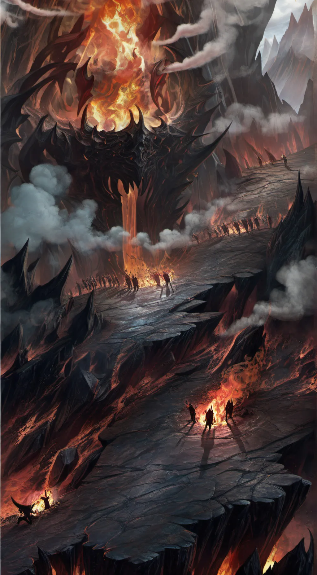 ai character: Demons on earth background