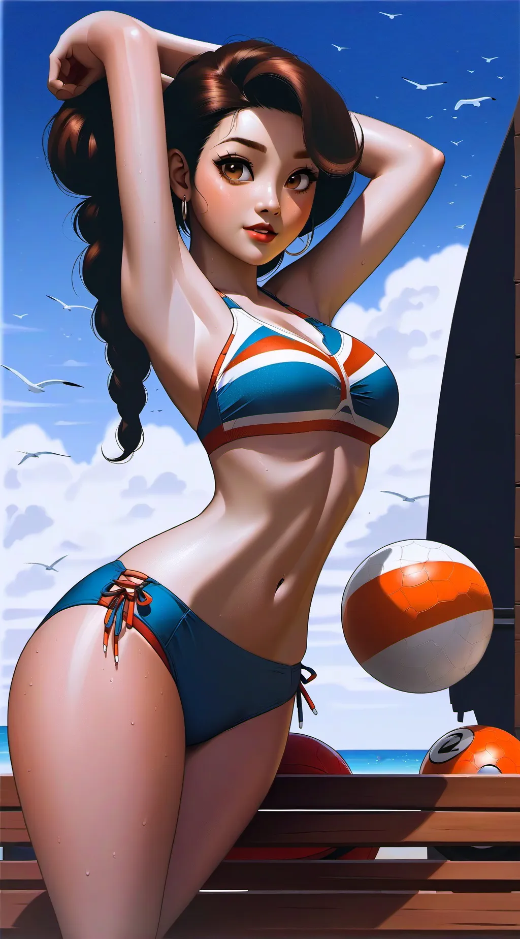 ai character: Weird girl background