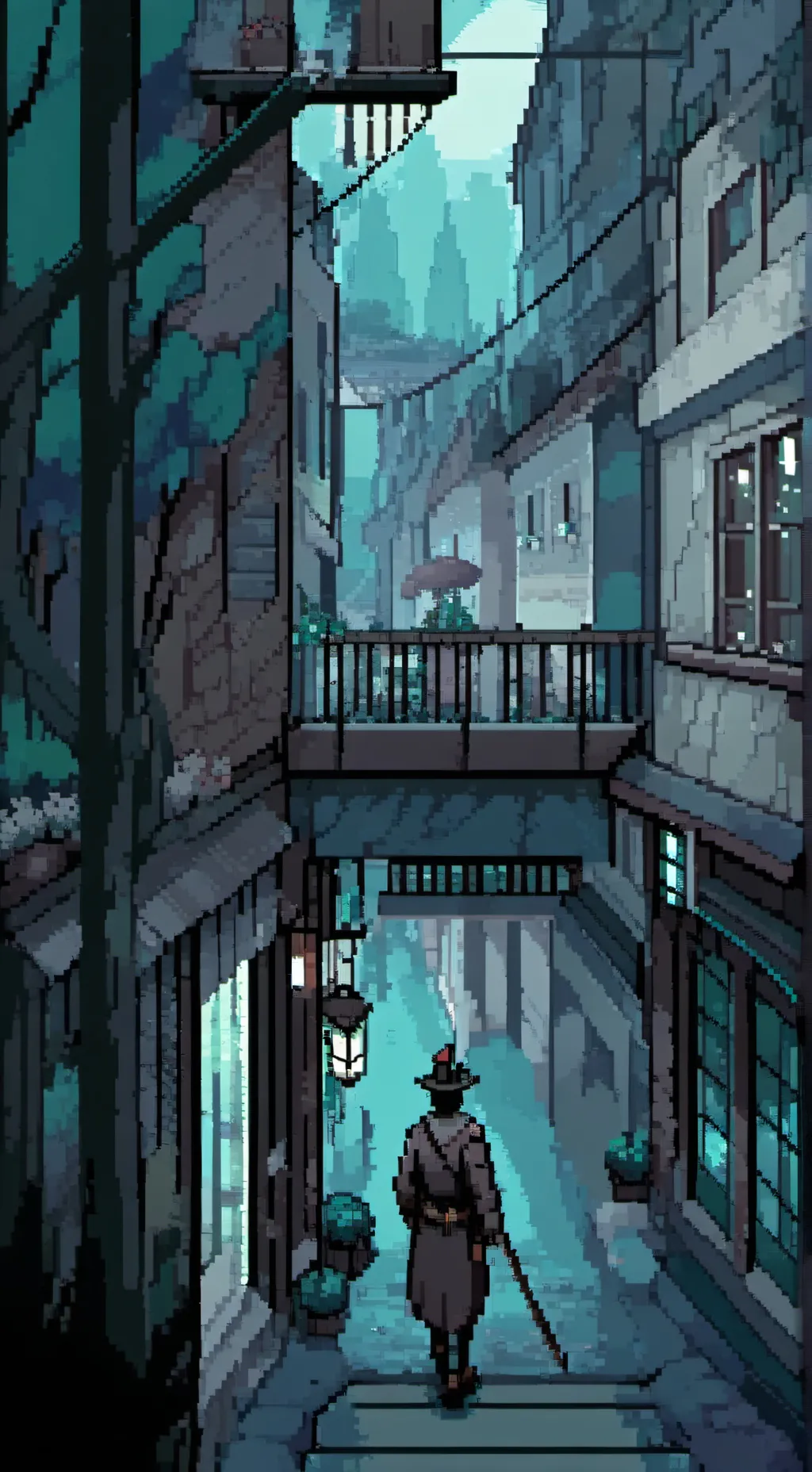 ai character: Lonely Man background