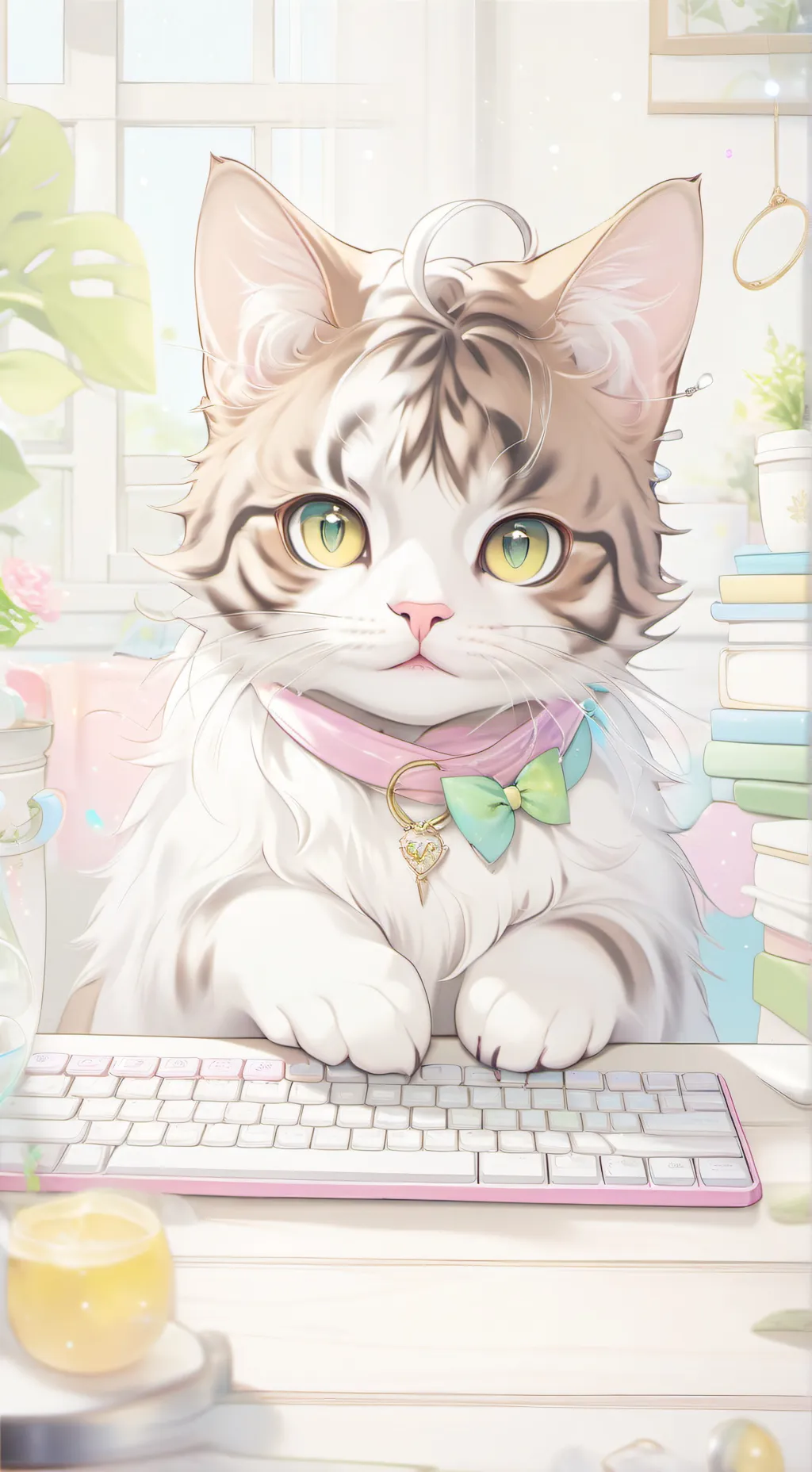 ai character: CyberKitty background