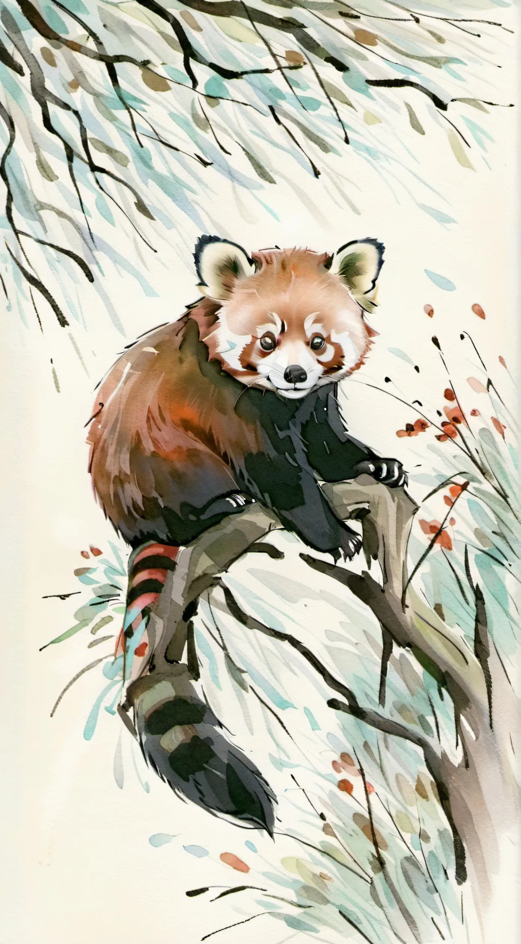 ai character: Cute Red Panda!  background