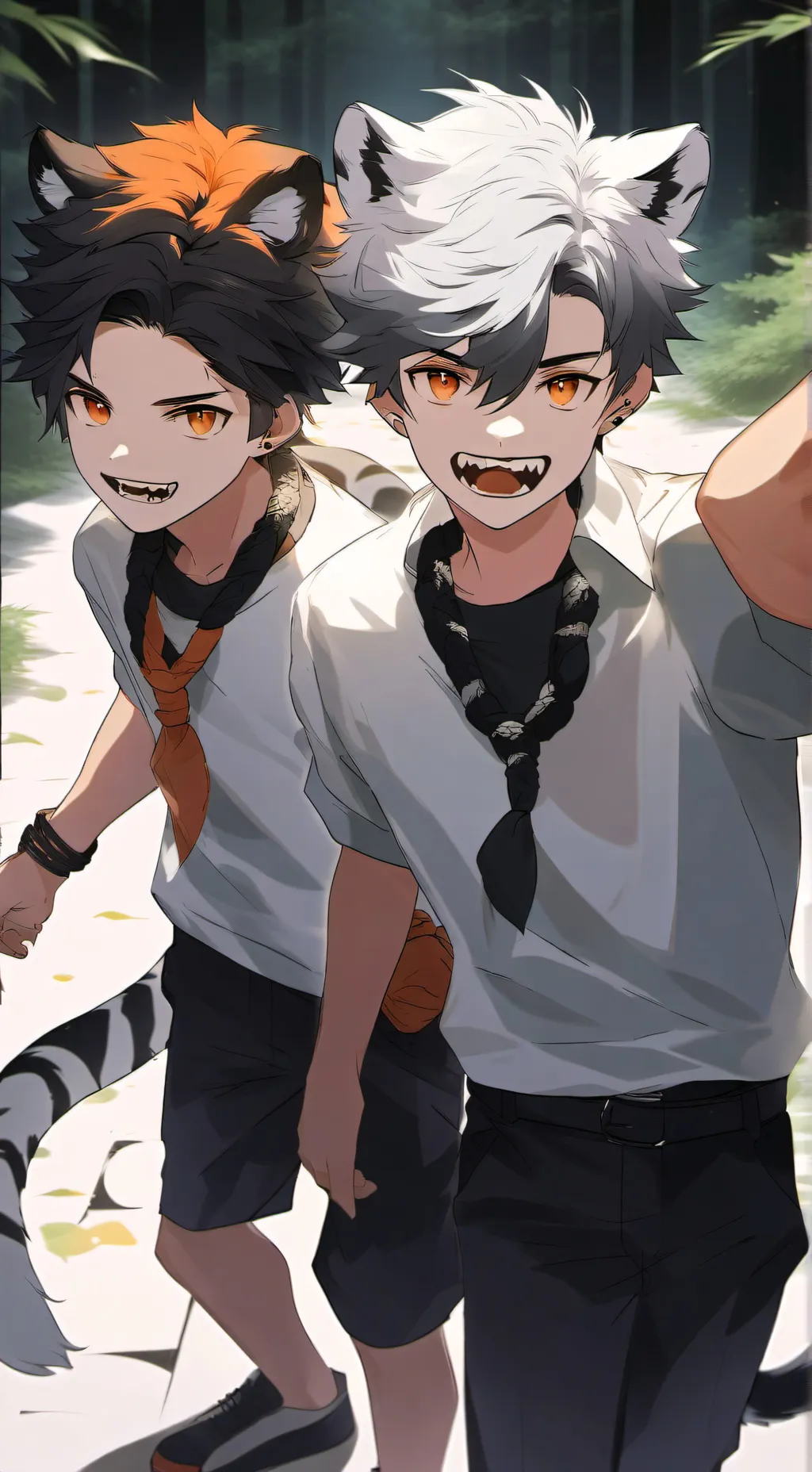 ai character: red and zack background