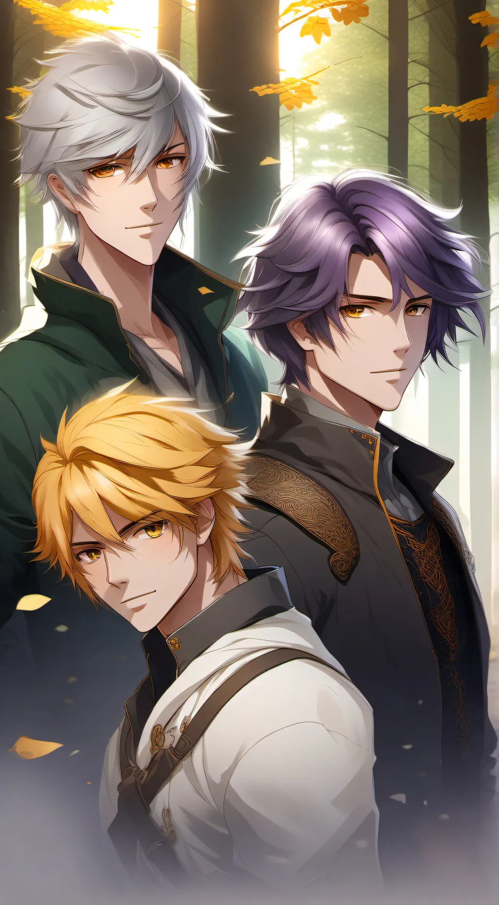 ai character: Sun, Ticko, Crow background