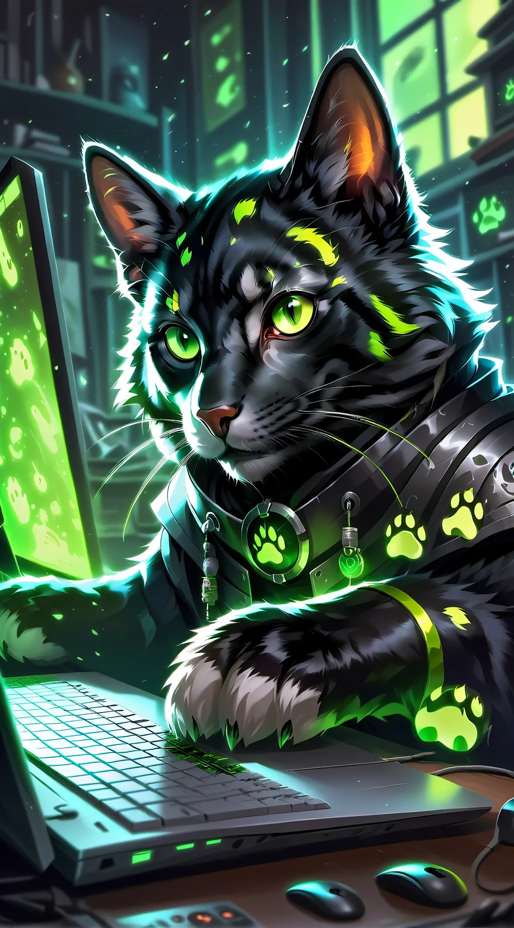 ai character: Pixel background