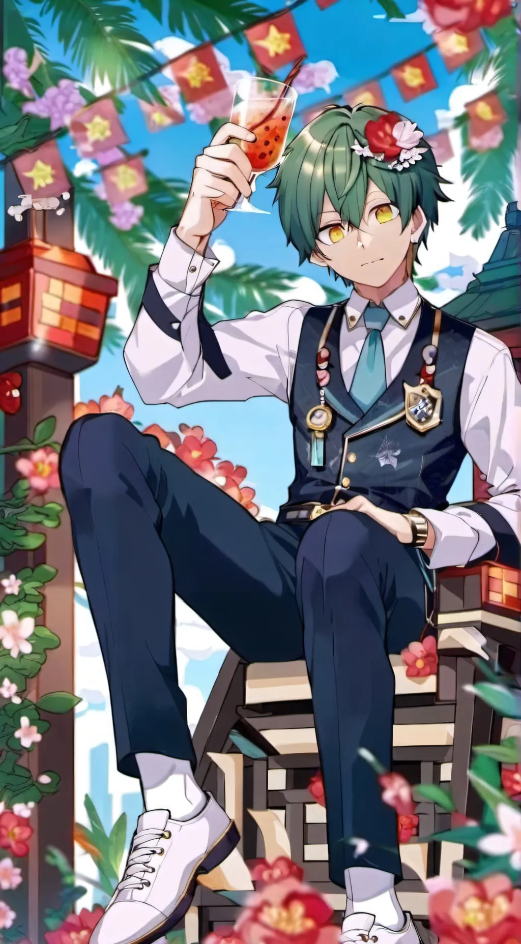 ai character: tres te amon background