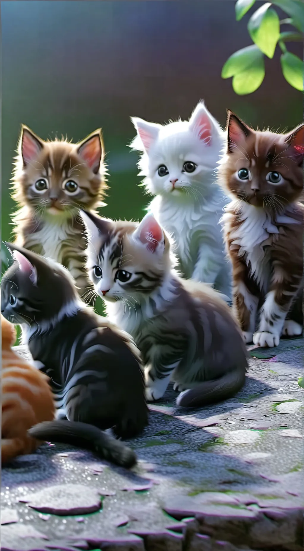 ai character: kittens background