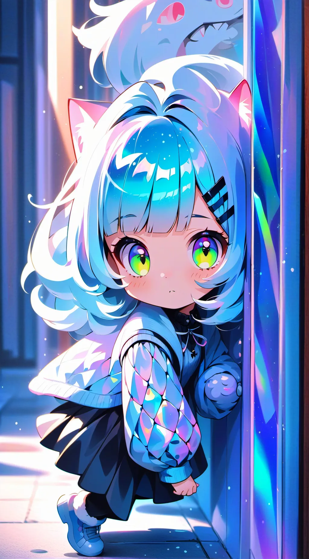 ai character: Lulu and Lilly  background