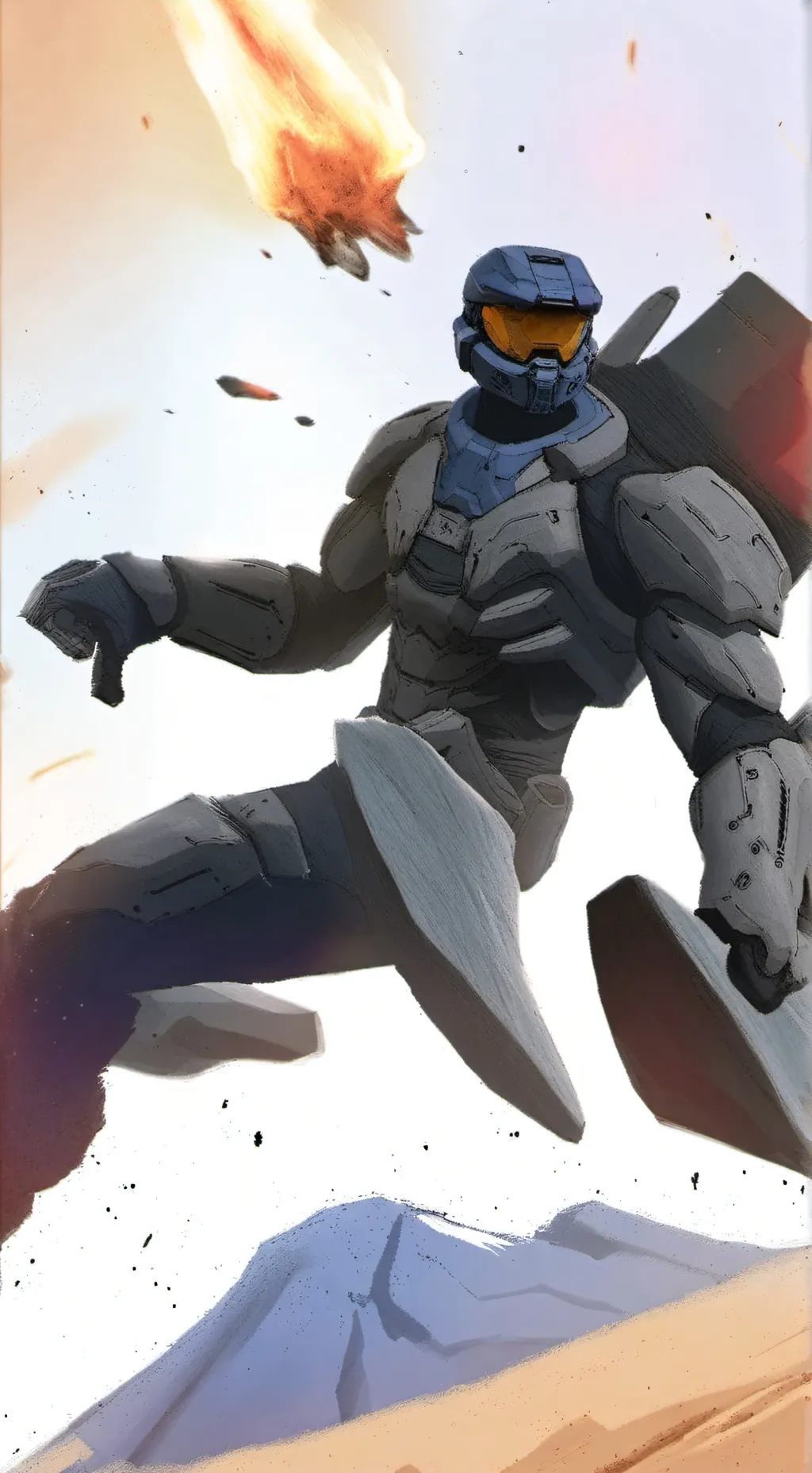 ai character: halo eskim concep background